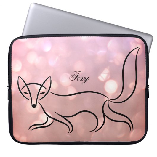 'Foxy' Design Laptop-Gehäuse. Laptopschutzhülle (Vorderseite)