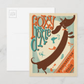 Foxy Doxie Postkarte (Vorne/Hinten)