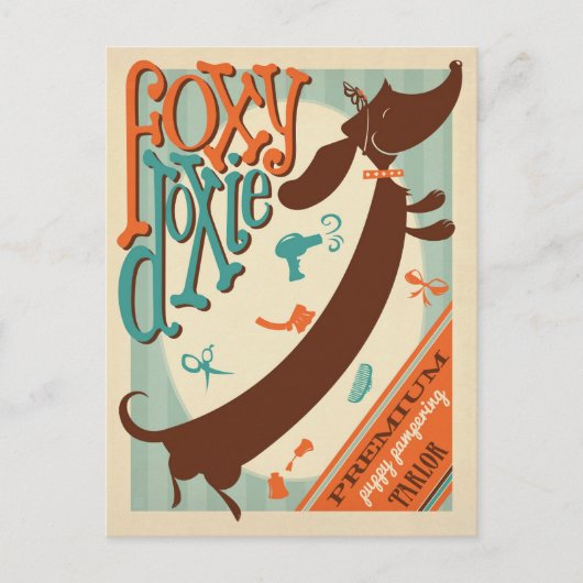 Foxy Doxie Postkarte (Vorderseite)