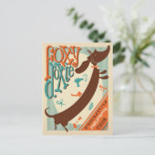 Foxy Doxie Postkarte (Stehend Vorderseite)