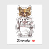 Foxy Dressed Fox Aufkleber (Blatt)