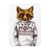 Foxy Dressed Fox Magnet (Vertikal)