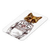 Foxy Dressed Fox Magnet (Linke Seite)