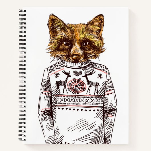 Foxy Dressed Fox Notizblock (Vorderseite)