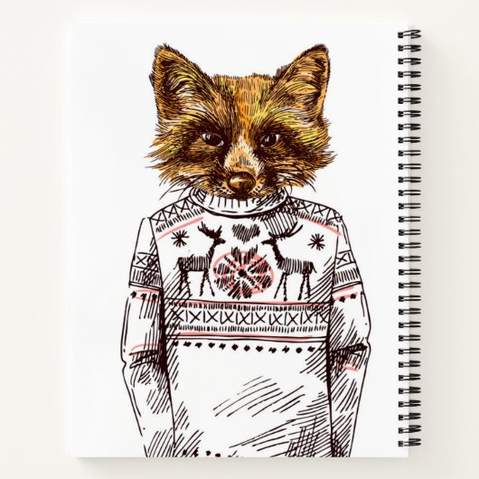 Foxy Dressed Fox Notizblock (Rückseite)