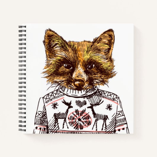 Foxy Dressed Fox Notizblock (Vorderseite)
