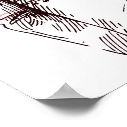 Foxy Dressed Fox Poster (Ecke)