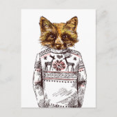 Foxy Dressed Fox Postkarte (Vorderseite)