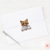 Foxy Dressed Fox Quadratischer Aufkleber (Umschlag)