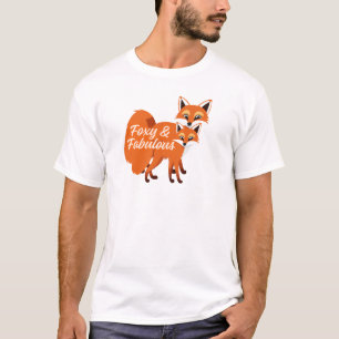 Foxy & Fabulous Süßer Fuchs Zitat T-Shirt Design