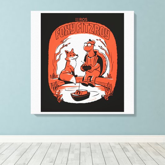 Foxy FItzroy auf Stretched Leinwand (Insitu (Holzboden))