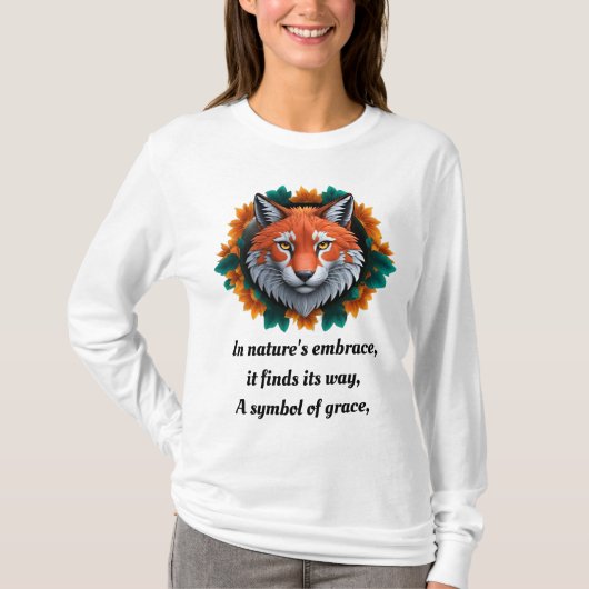 "Foxy-Flair: Lebhafter Fox-T - Shirt" T-Shirt (Vorderseite)