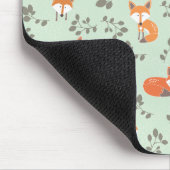 Foxy Floral Pattern Mousepad (Ecke)
