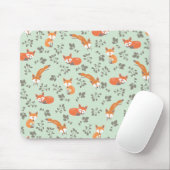 Foxy Floral Pattern Mousepad (Mit Mouse)