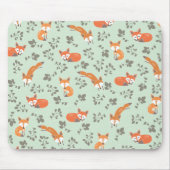 Foxy Floral Pattern Mousepad (Vorne)