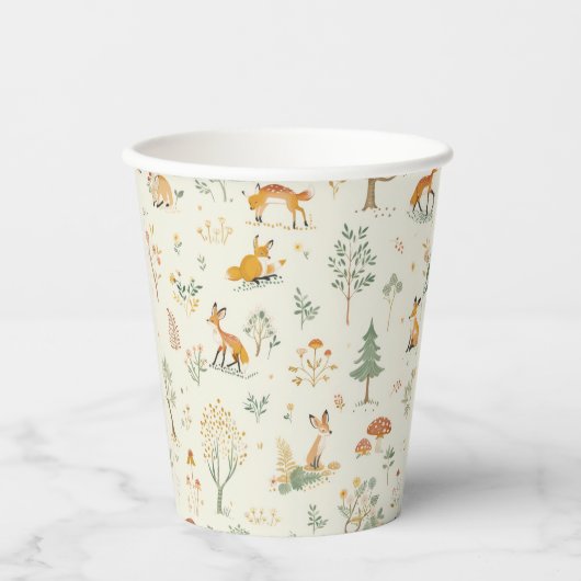 "Foxy Forest Paper Cup" Pappbecher (Vorderseite)