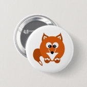 Foxy Fox-Cartoon-Knopf-Abzeichen Button (Vorne & Hinten)