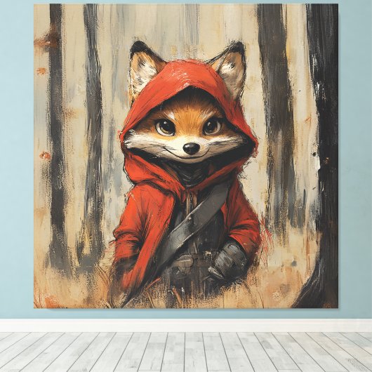 Foxy Fox - Der kleine Fuchs Leinwanddruck (Insitu (Holzboden))