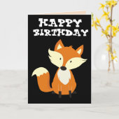FOXY! FOX HAPPY BIRTHDAY CARDS KARTE (Gelbe Blume)