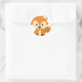 Foxy fox runder aufkleber (Tasche)