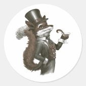 Foxy Fox Runder Aufkleber (Vorderseite)