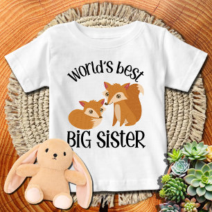 Foxy Fox World's Best Big Sister Baby T-shirt