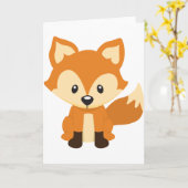 Foxy Fuchs Karte (Gelbe Blume)