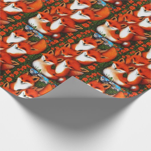Foxy Fun Geschenkpapier (Ecke)