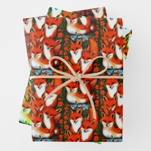 Foxy Fun Geschenkpapier Set (Beispiel)
