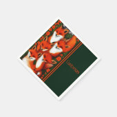 Foxy Fun Green Serviette (Ecke)