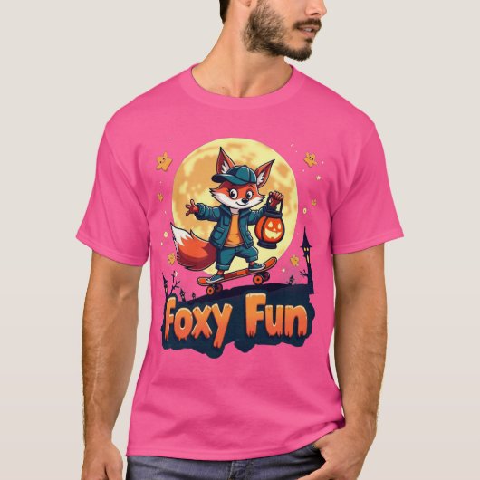 Foxy Fun Halloween Skate T-Shirt (Vorderseite)
