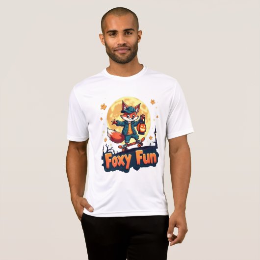 Foxy Fun Halloween Skate T-Shirt (Vorne ganz)