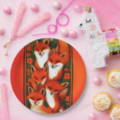 Foxy Fun Orange Pappteller (Party)