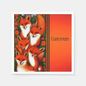 Foxy Fun Orange Serviette (Vorderseite)