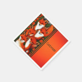 Foxy Fun Orange Serviette (Ecke)