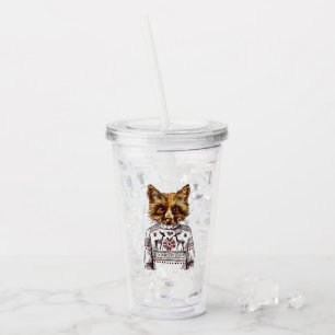 Foxy gekleideter Fox Acryltrinkbecher