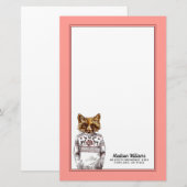 Foxy gekleideter Fox | addieren Ihren Namen Briefpapier (Vorne/Hinten)