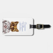 Foxy gekleideter Fox | addieren Ihren Namen Gepäckanhänger (Vorderseite horizontal)