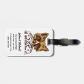 Foxy gekleideter Fox | addieren Ihren Namen Gepäckanhänger (Rückseite horizontal)