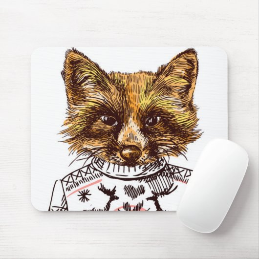 Foxy gekleideter Fox Mousepad (Mit Mouse)