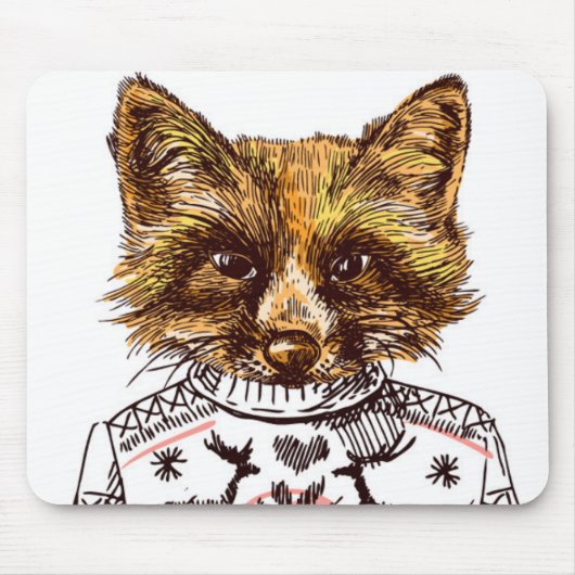 Foxy gekleideter Fox Mousepad (Vorne)