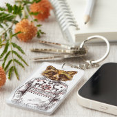 Foxy gekleideter Fox Schlüsselanhänger (Vorderseite rechts)