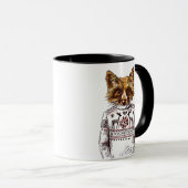 Foxy gekleideter Fox Tasse (VorderseiteRechts)
