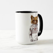 Foxy gekleideter Fox Tasse (VorderseiteRechts)