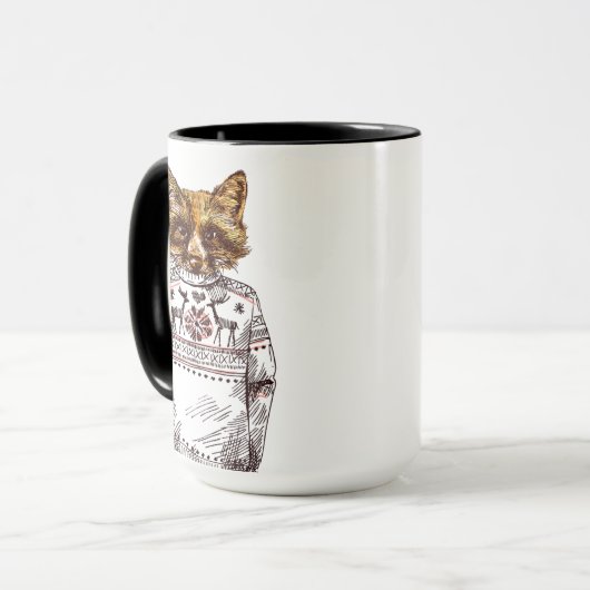 Foxy gekleideter Fox Tasse (Vorderseite Links)
