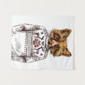 Foxy gekleideter Fox Wandteppich (Vorderseite (Horizontal))