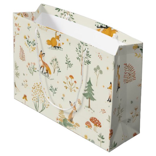 "Foxy Gift Bag" Große Geschenktüte (Rückseite Schrägansicht)