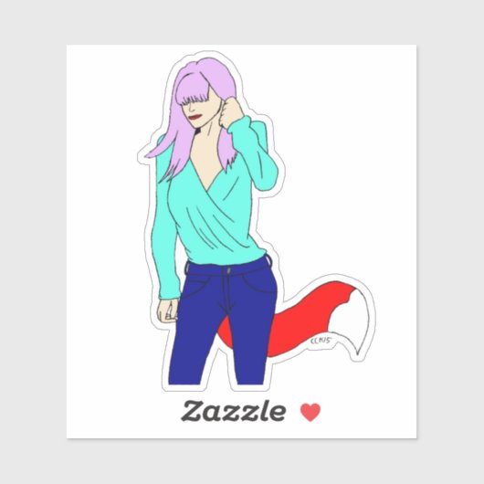 Foxy Girl Aufkleber (Blatt)