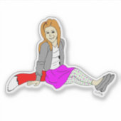 Foxy Girl Aufkleber (Vorderseite)