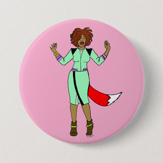 Foxy Girl Button (Vorderseite)